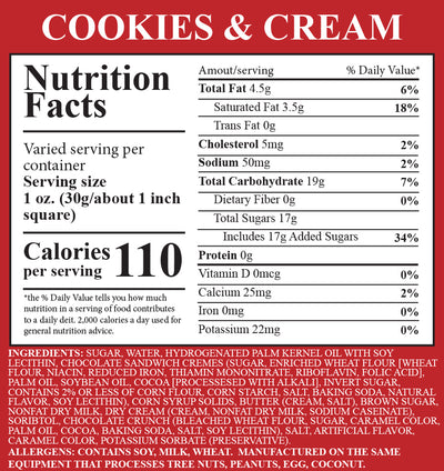 Cookies & Cream Fudge 1 Piece Container