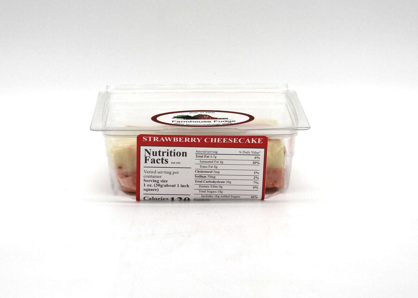 Strawberry Cheesecake Fudge 1 Piece Container