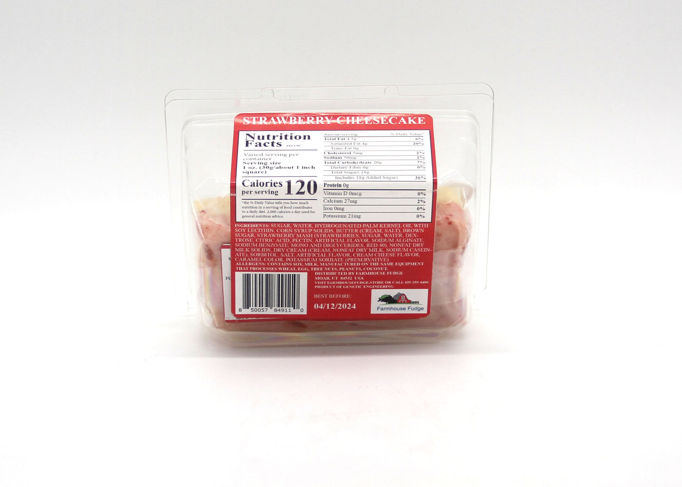 Strawberry Cheesecake Fudge 1 Piece Container