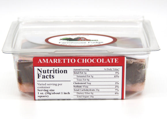 Amaretto Chocolate Fudge 1 Piece Container