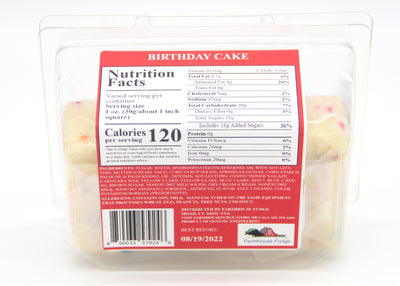 Birthday Cake Fudge 1 Piece Container