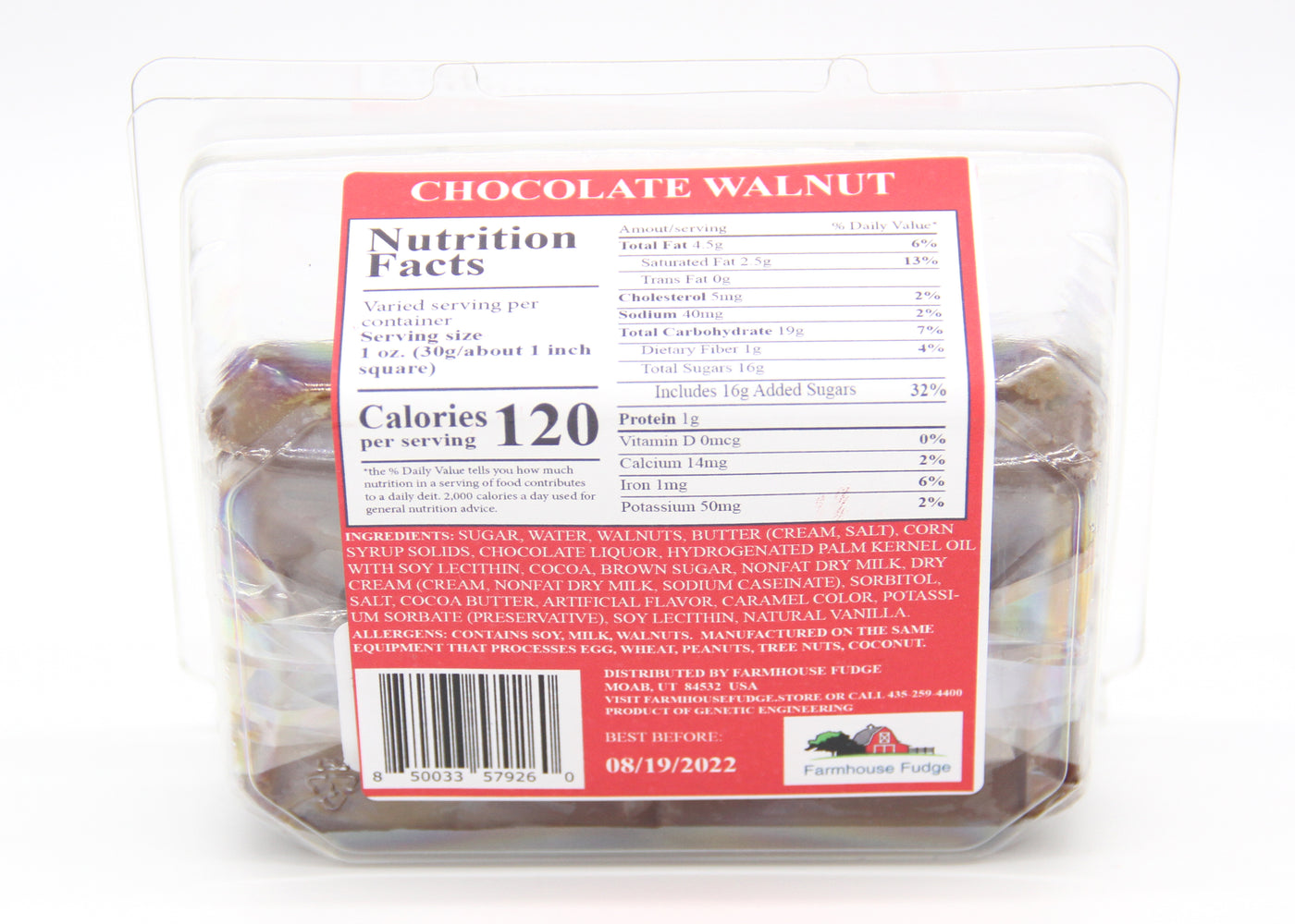 Chocolate Walnut Fudge 1 Piece Container