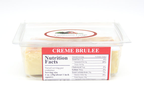 Creme Brulee Fudge 1 Piece Container