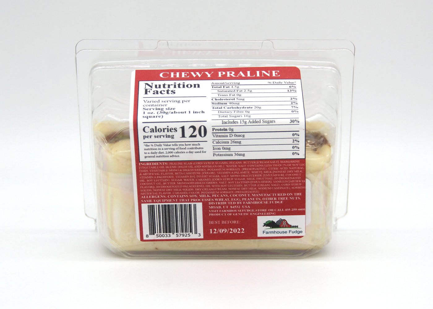 Chewy Praline Fudge 1 Piece Container