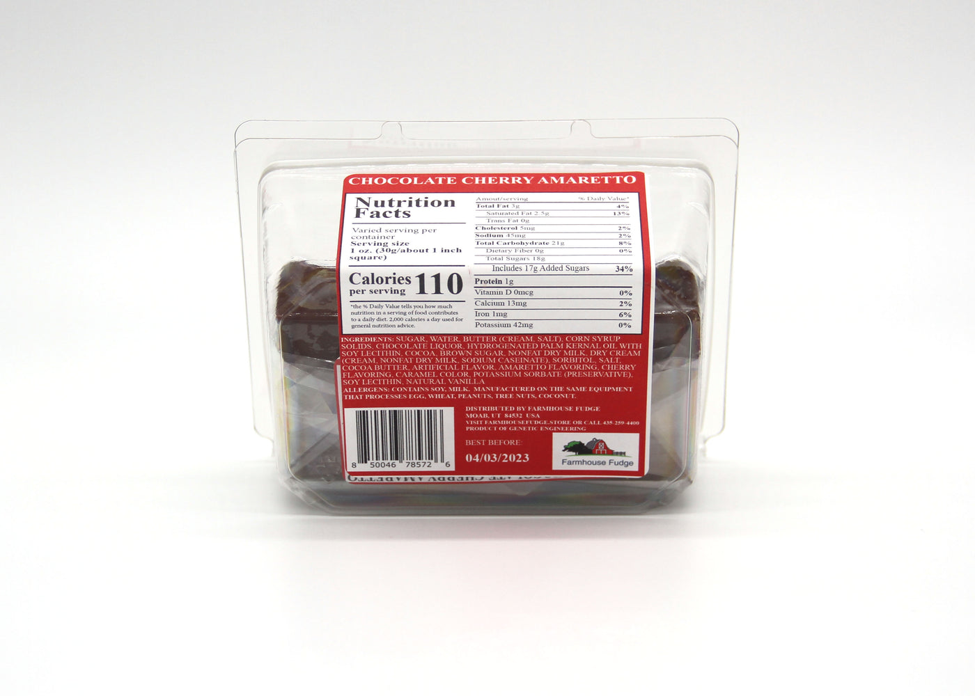 Chocolate Cherry Amaretto Fudge 1 Piece Container