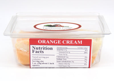 Orange Cream Fudge 1 Piece Container