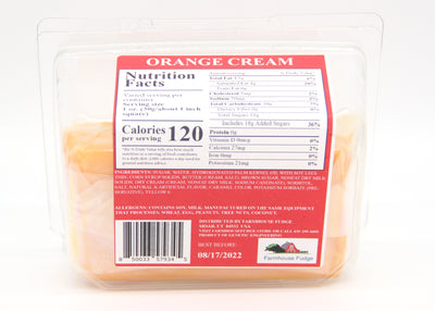 Orange Cream Fudge 1 Piece Container