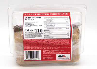 Peanut Butter Chocolate Fudge 1 Piece Container