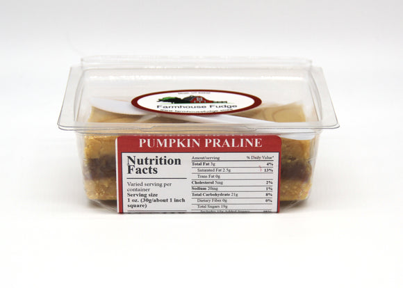 Pumpkin Praline Fudge 1 Piece Container