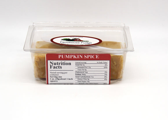 Pumpkin Spice Fudge 1 Piece Container