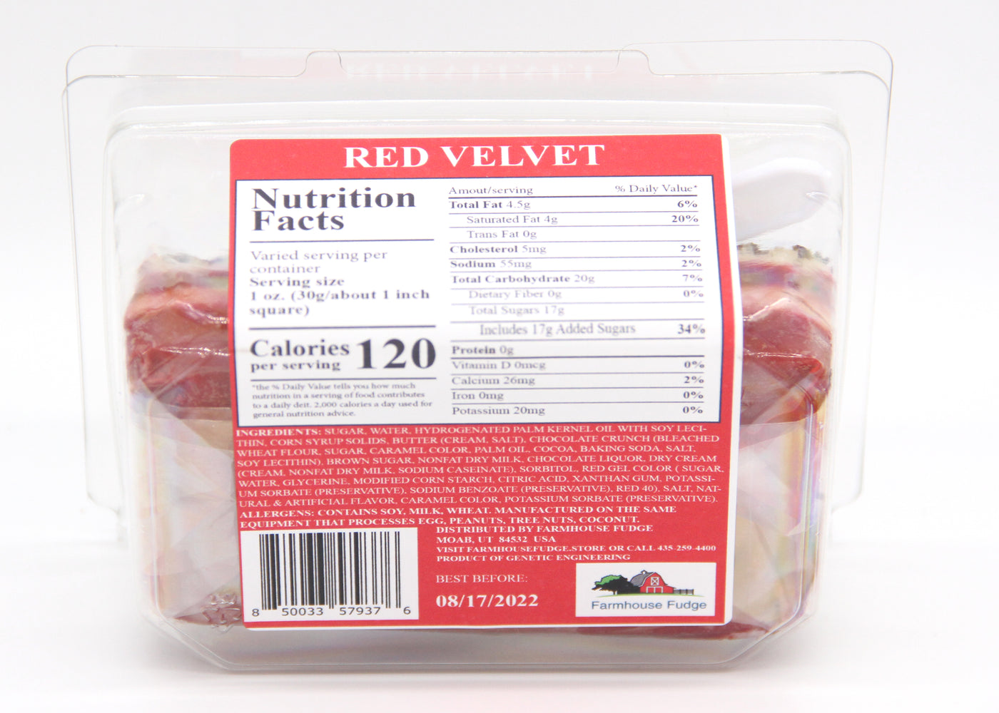 Red Velvet Fudge 1 Piece Container