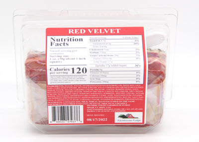Red Velvet Fudge 1 Piece Container