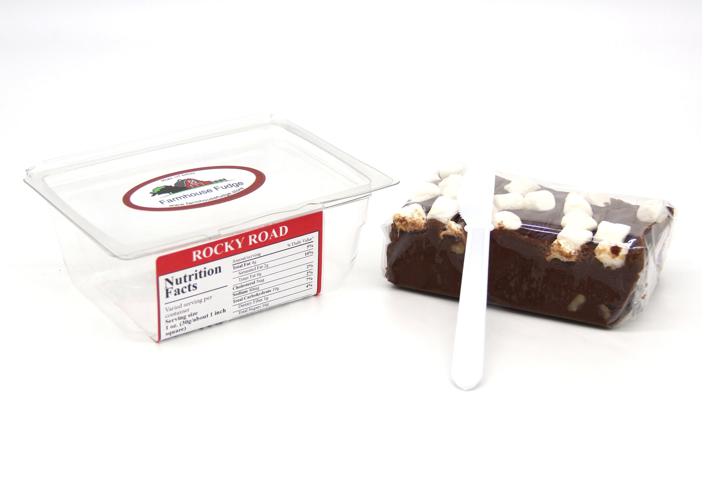 Rocky Road Fudge 1 Piece Container