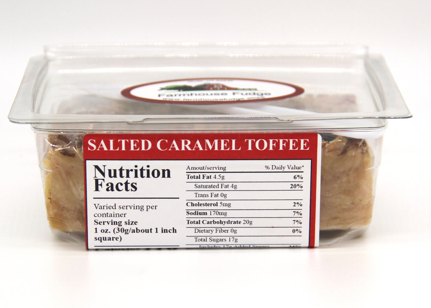Salted Caramel Toffee Fudge 1 Piece Container