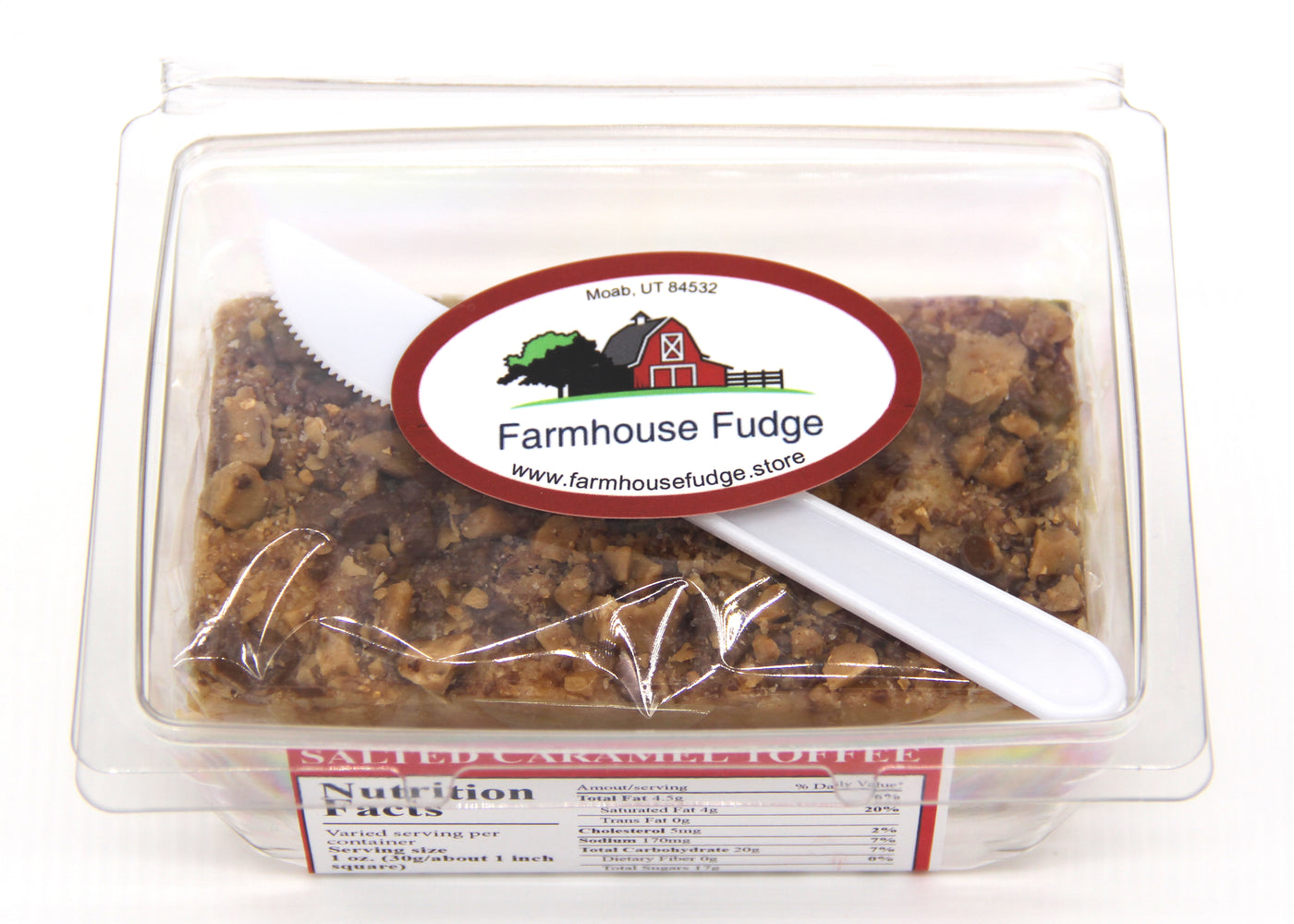 Salted Caramel Toffee Fudge 1 Piece Container