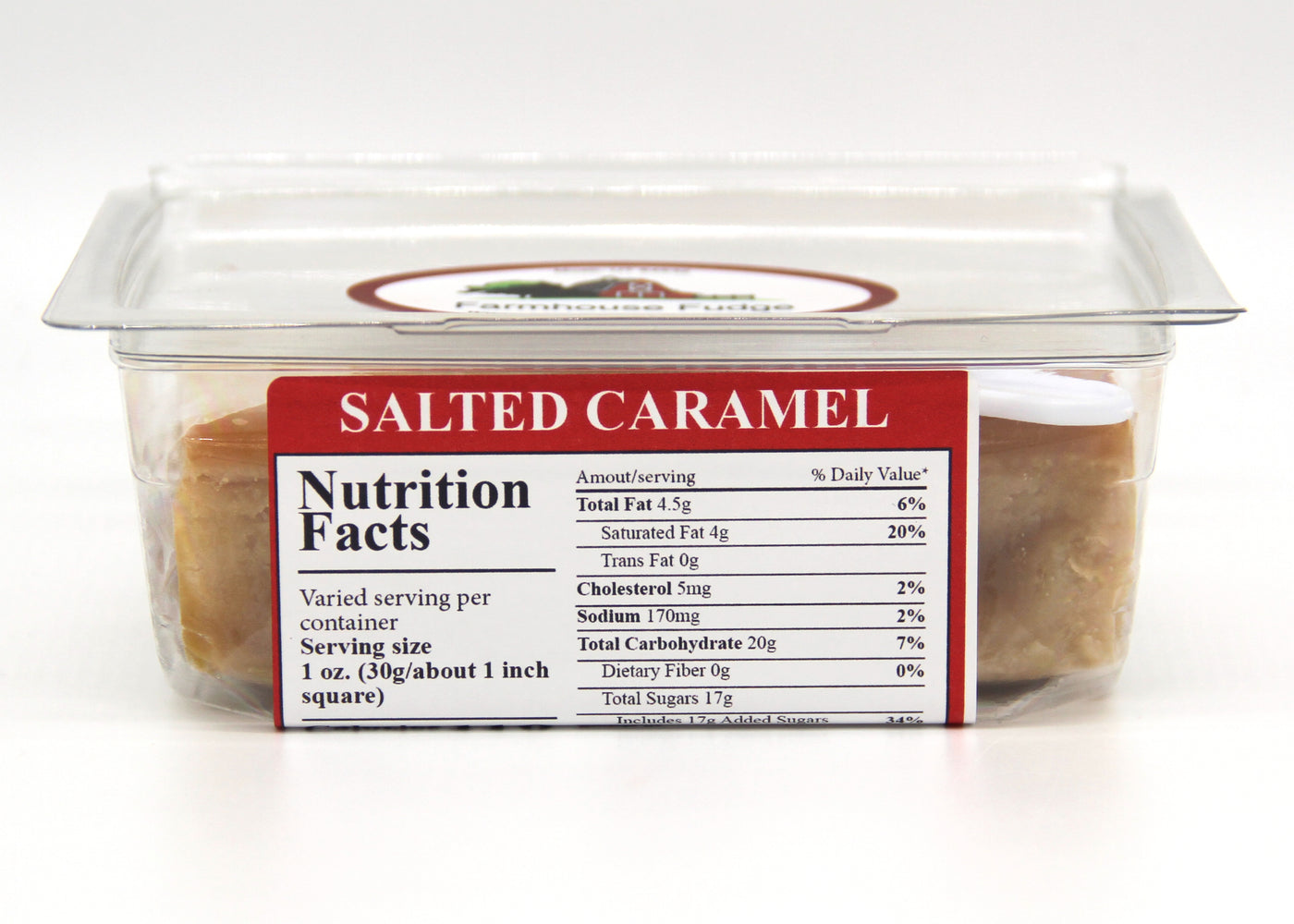Salted Caramel Fudge 1 Piece Container