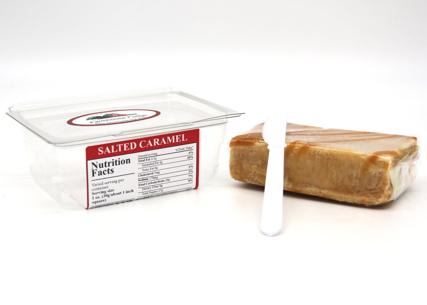 Salted Caramel Fudge 1 Piece Container
